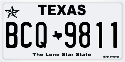 TX license plate BCQ9811