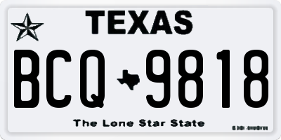 TX license plate BCQ9818
