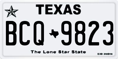 TX license plate BCQ9823