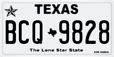 TX license plate BCQ9828