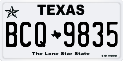 TX license plate BCQ9835