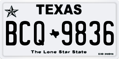 TX license plate BCQ9836