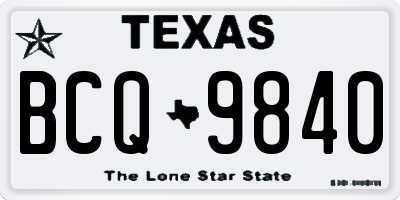 TX license plate BCQ9840