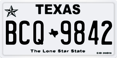 TX license plate BCQ9842