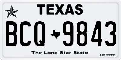 TX license plate BCQ9843
