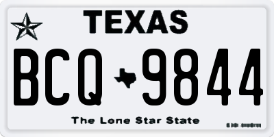 TX license plate BCQ9844