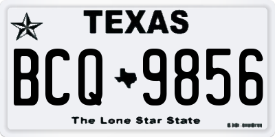TX license plate BCQ9856