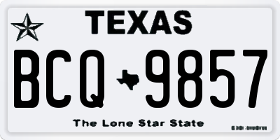 TX license plate BCQ9857