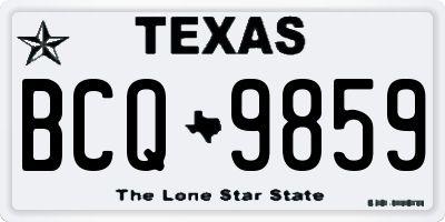 TX license plate BCQ9859