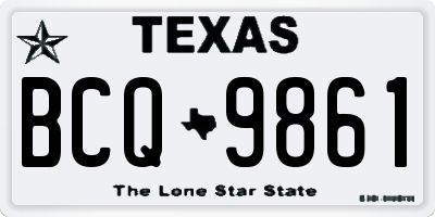 TX license plate BCQ9861