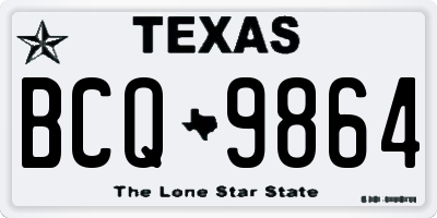 TX license plate BCQ9864