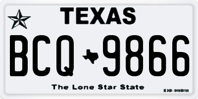 TX license plate BCQ9866