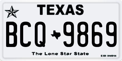 TX license plate BCQ9869