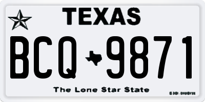 TX license plate BCQ9871