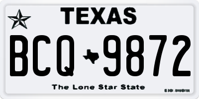 TX license plate BCQ9872
