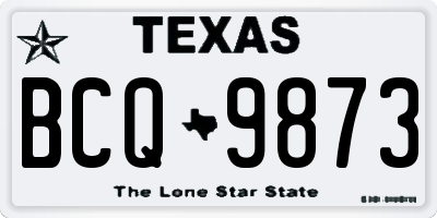 TX license plate BCQ9873