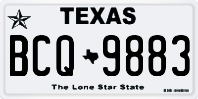 TX license plate BCQ9883