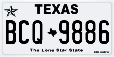 TX license plate BCQ9886