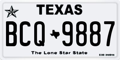 TX license plate BCQ9887