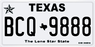 TX license plate BCQ9888