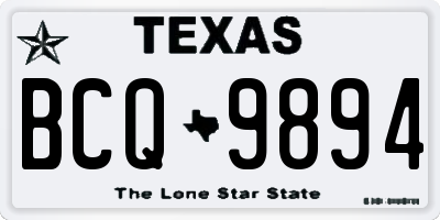 TX license plate BCQ9894