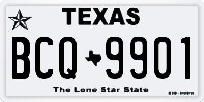 TX license plate BCQ9901