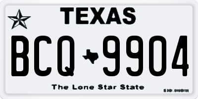 TX license plate BCQ9904