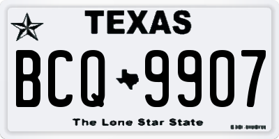 TX license plate BCQ9907