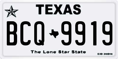 TX license plate BCQ9919