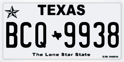 TX license plate BCQ9938