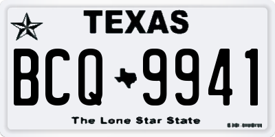 TX license plate BCQ9941