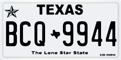 TX license plate BCQ9944