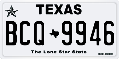 TX license plate BCQ9946