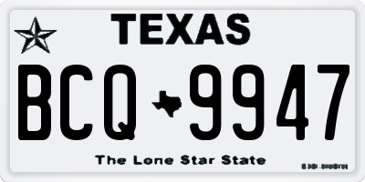 TX license plate BCQ9947