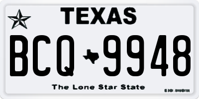 TX license plate BCQ9948