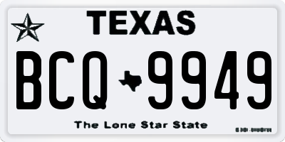 TX license plate BCQ9949