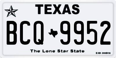 TX license plate BCQ9952
