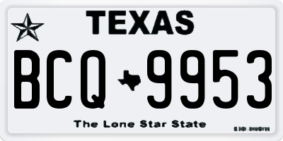 TX license plate BCQ9953