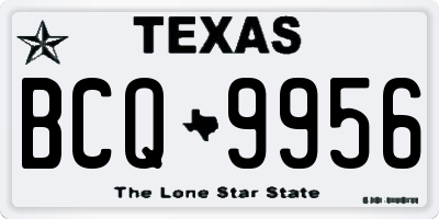 TX license plate BCQ9956