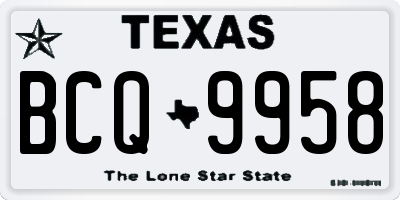 TX license plate BCQ9958