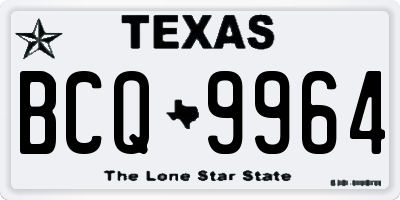 TX license plate BCQ9964