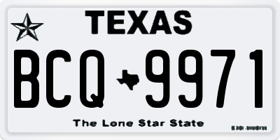 TX license plate BCQ9971