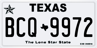 TX license plate BCQ9972