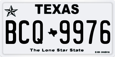 TX license plate BCQ9976