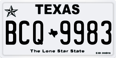TX license plate BCQ9983