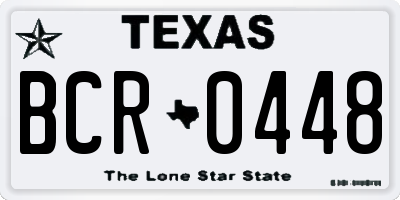 TX license plate BCR0448