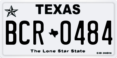 TX license plate BCR0484
