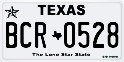 TX license plate BCR0528