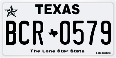 TX license plate BCR0579