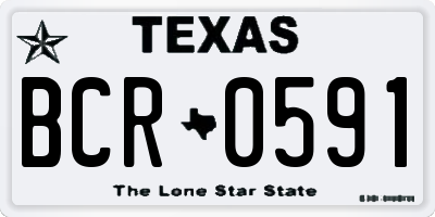 TX license plate BCR0591